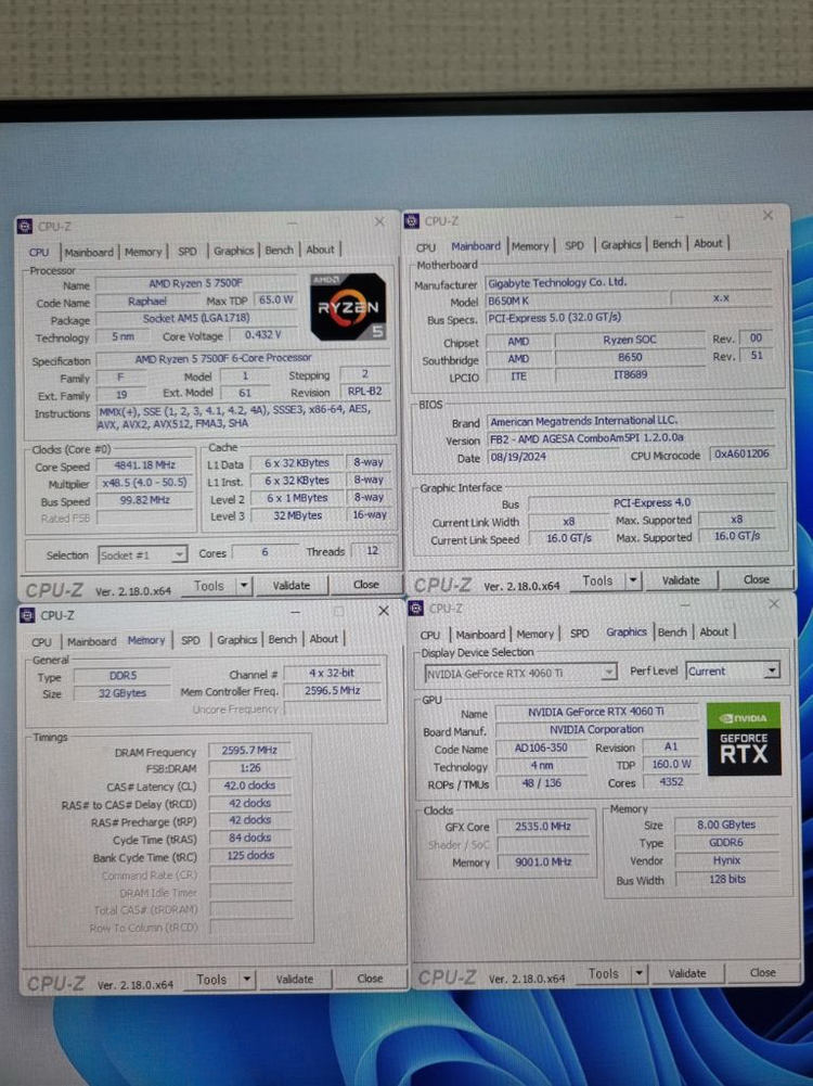 7500F / 4060Ti 게이밍 컴퓨터 본체--2