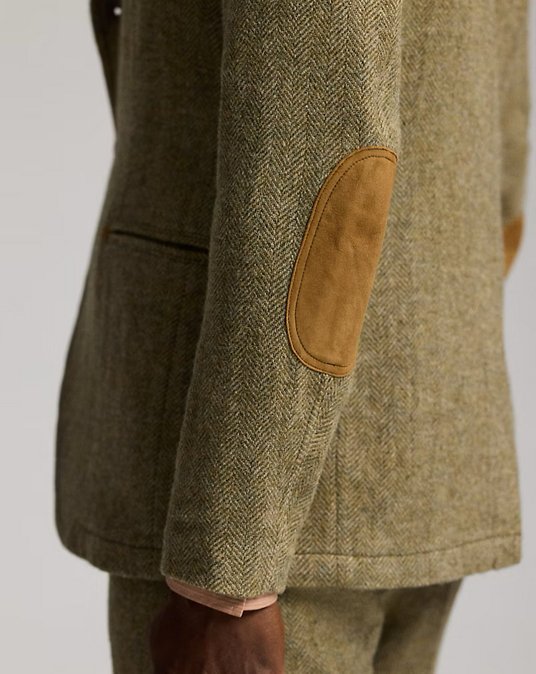 RRL 26SS 언컨스트럭티드 스웨이드 헤링본 웨스턴 블레이저 M 신품--4