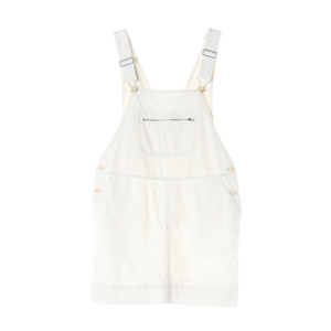 낫띵리튼 23SS 화이트 토피 코튼 미니 멜빵원피스 오버롤 서스펜더