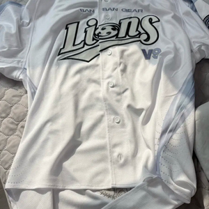 삼성라이온즈 산산기어 콜라보 유니폼 화이트 L