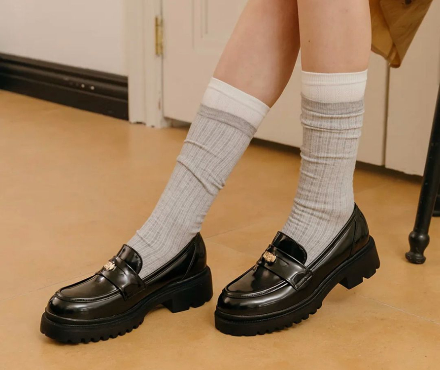 새상품)마크모크 Bluck 블럭 블랙 청키 워커창 페니로퍼 240--2