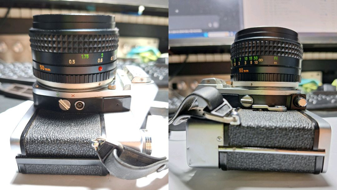 미놀타 srt super 필름카메라+렌즈+스트랩+렌즈캡 빈티지 레트로 로모 앤틱 감성 필카 촬영 사진 일본--8