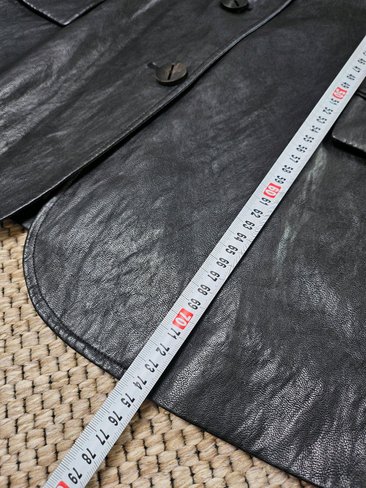 TIME 블랙 가죽 자켓 페이크 레더(Fake Leather)--6