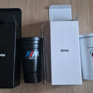 BMW 텀블러 500ml 스텐 빨대 포함 일괄 판매