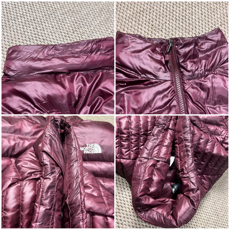 노스페이스 550 경량 패딩 버건디 L--8