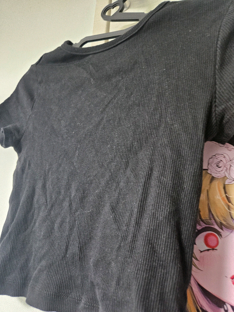 플리츠 크롭 티셔츠--1