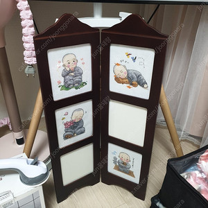 원목 파티션 액자 6구 액자 십자수 사진액자 도안포함 #상태 깨끗함# 이미지