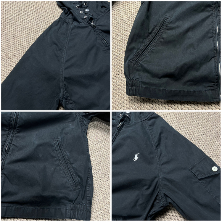 폴로 랄프로렌 코튼 후드 자켓 블랙 M--7