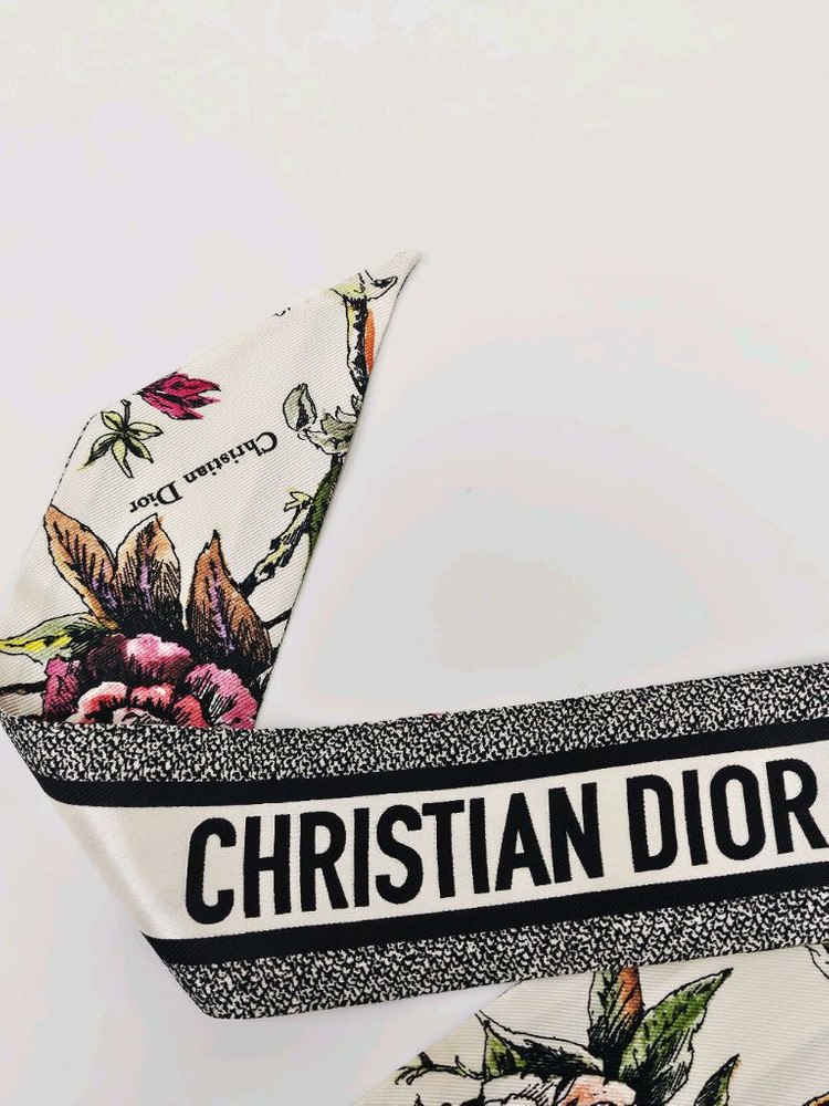 디올 쟈뎅 보타니크 미차 스카프 실크 트윌 화이트 멀티컬러 이미지