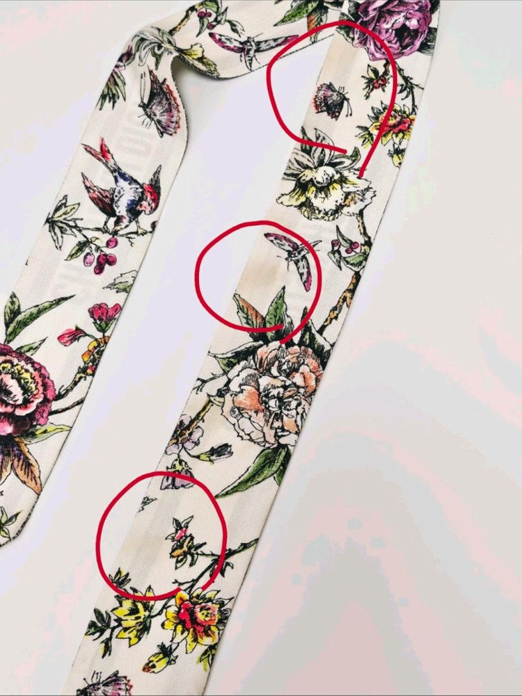 디올 쟈뎅 보타니크 미차 스카프 실크 트윌 화이트 멀티컬러 이미지