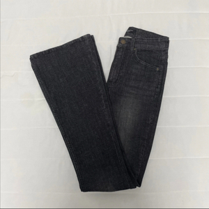 삐뽕언니 애쉬 부츠컷 데님팬츠 흑청 xs