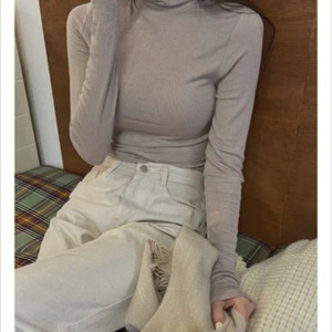 골지폴라 쫀쫀 스판티셔츠 지그재그 에이블리