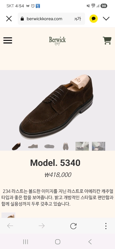 버윅 5340 스웨이드 (사이즈 7.5) 이미지
