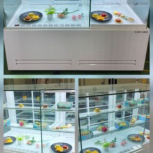 카페용 콤비 듀얼 마카롱 샌드위치 케잌 베이커리 디저트 냉동냉장 쇼케이스 저온콤프 화이트