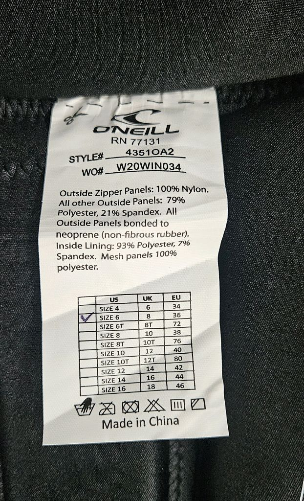 오닐 여성용 라이프 자켓 6사이즈 이미지