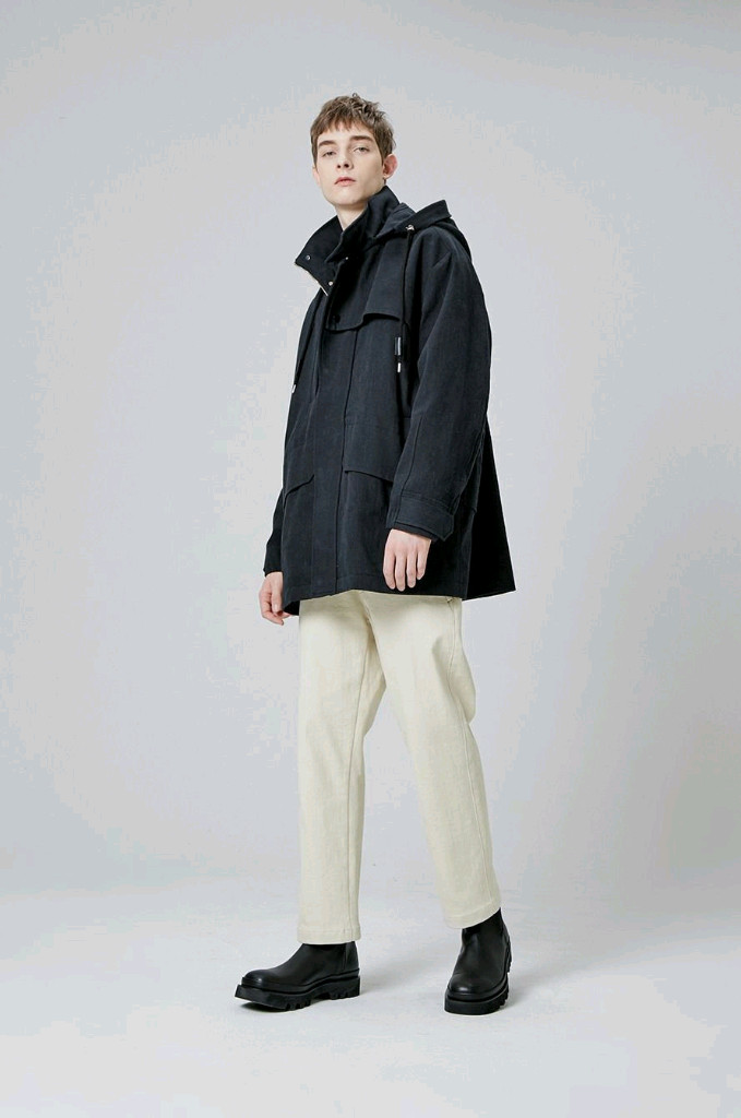 SYSTEM 한섬 시스템 남성 디테쳐블 블랙 오버핏 후드 자켓 코트 국내 105사이즈 판매합니다~!--9