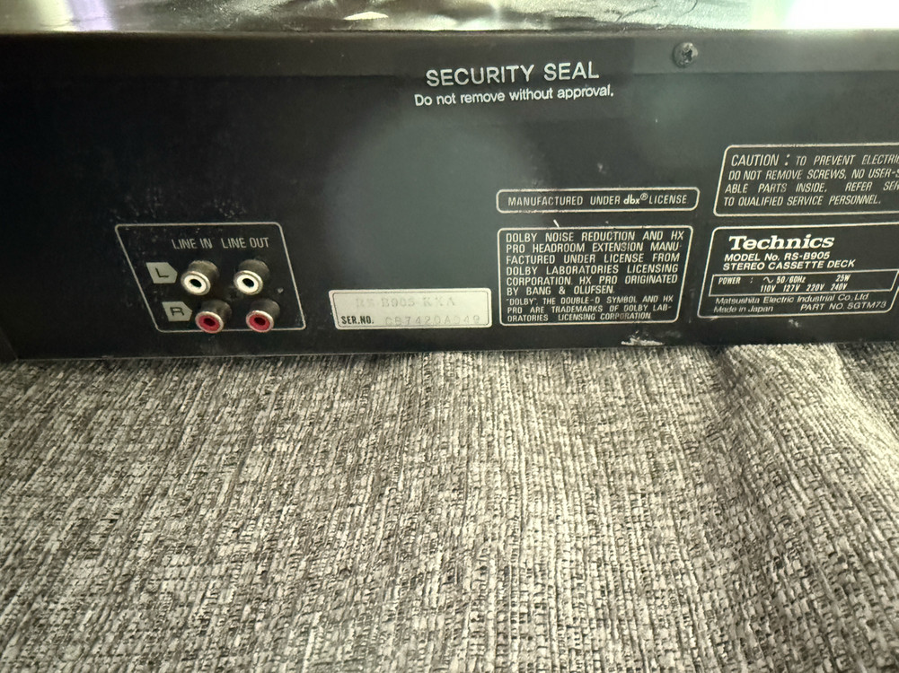 Technics RS-B905 3헤드 카세트 데크 220v--5