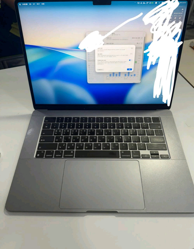 맥북 에어 M3 15 스페이스 그레이 애플케어--1