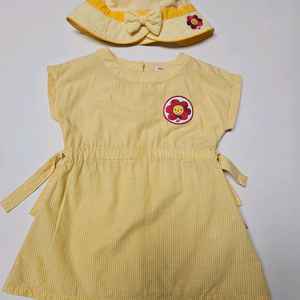 베베드피노 원피스90/100+모자 일괄 이미지