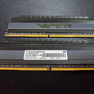 메모리 - 패트리어트 바이퍼 DDR4-3600 (16×2) 32G