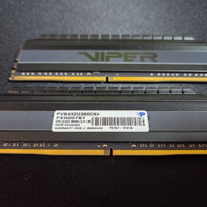 메모리 - 패트리어트 바이퍼 DDR4-3600 (16×2) 32G