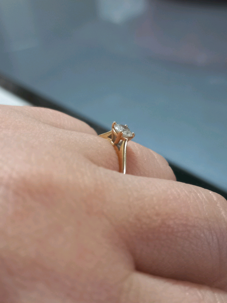 14k골드 3부다이아몬드 9호반지--1