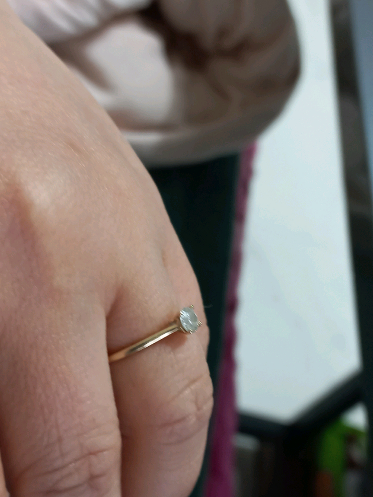 14k골드 3부다이아몬드 9호반지--2