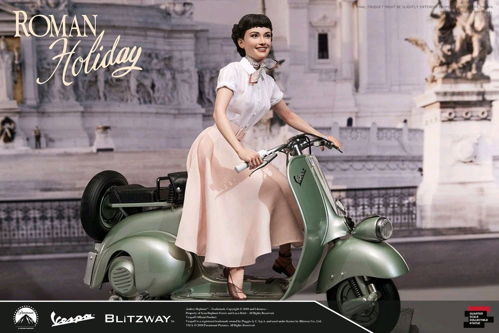 할인) 블리츠웨이 1/4 스케일 로마의 휴일 오드리 햅번 스태츄--2