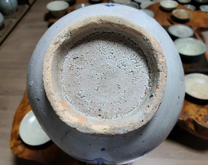 골동품 조선시대 관요사기 청화백자 목단문 호 이미지