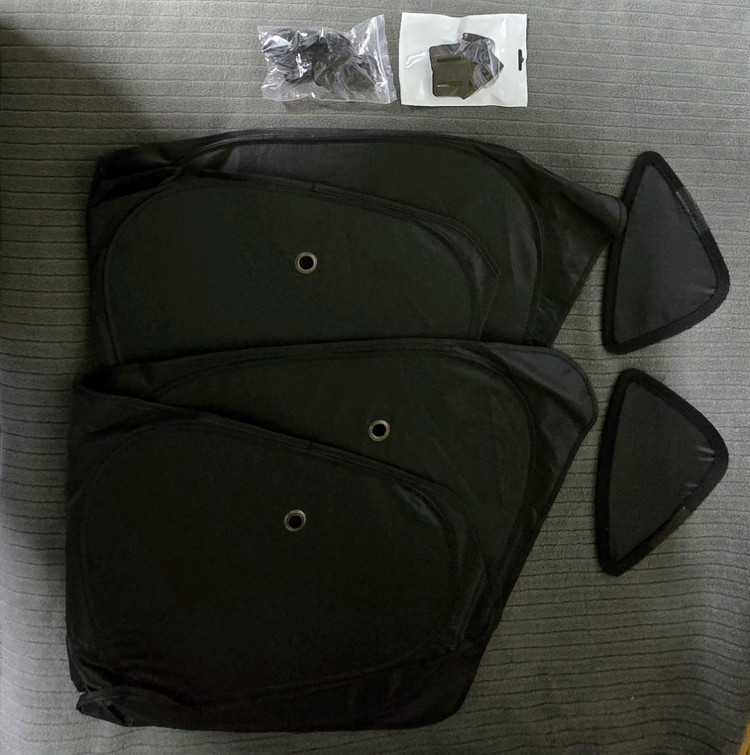 테슬라 모델3 모델Y용 차박 커튼과 앞막 햇빛가리개 세트--4