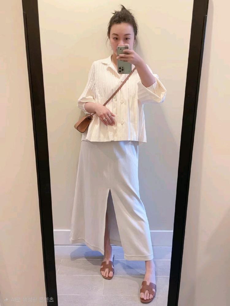 플리츠플리즈 스무스 코트 ,반목 미스트--3