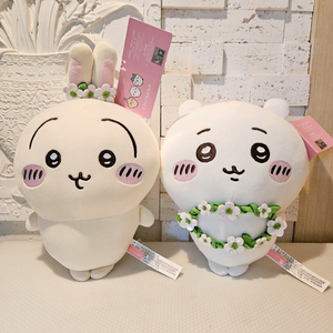 꽃 화관 먼작귀 치이카와 우사기 중형 인형