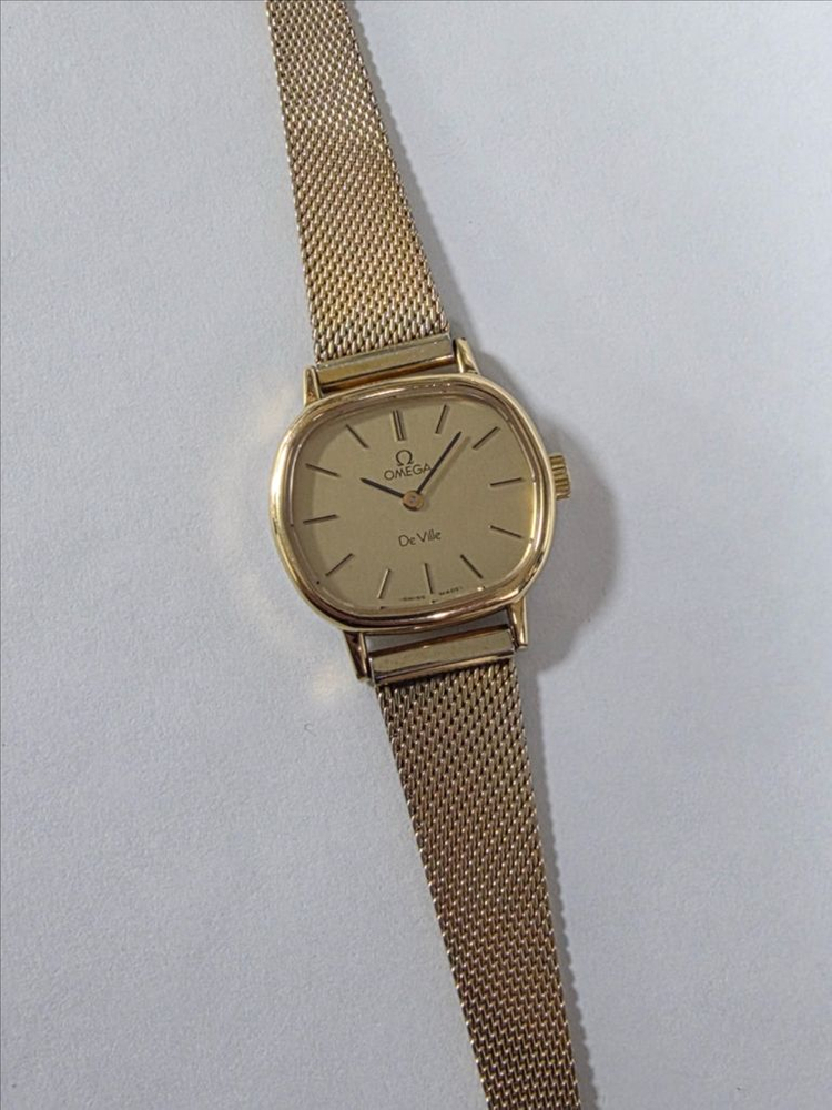 오메가 시계 빈티지 OMEGE 드빌 금장 수동 올제치 여성용 26미리--6