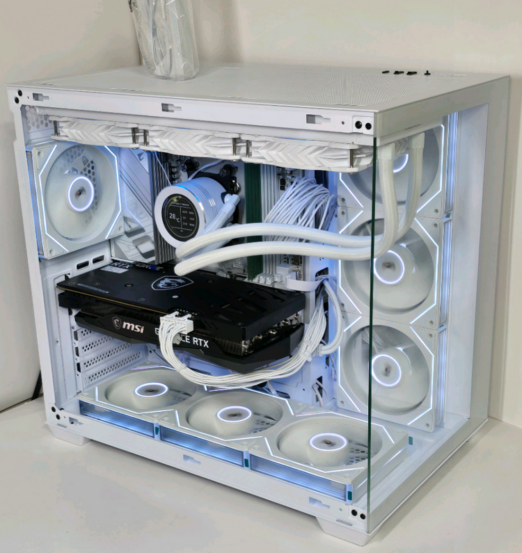 (새제품 반본체 화이트)9800X3D, B850M WIFI, 수랭쿨러, 방송게이밍컴퓨터본체--3