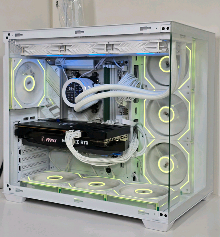 (새제품 반본체 화이트)9800X3D, B850M WIFI, 수랭쿨러, 방송게이밍컴퓨터본체--4