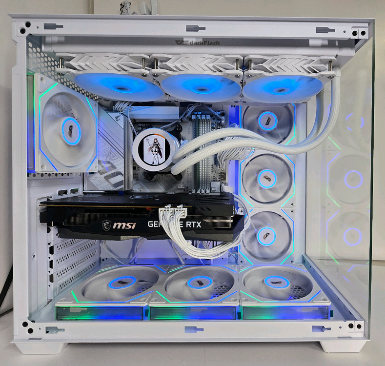 (새제품 반본체 화이트)9800X3D, B850M WIFI, 수랭쿨러, 방송게이밍컴퓨터본체--5