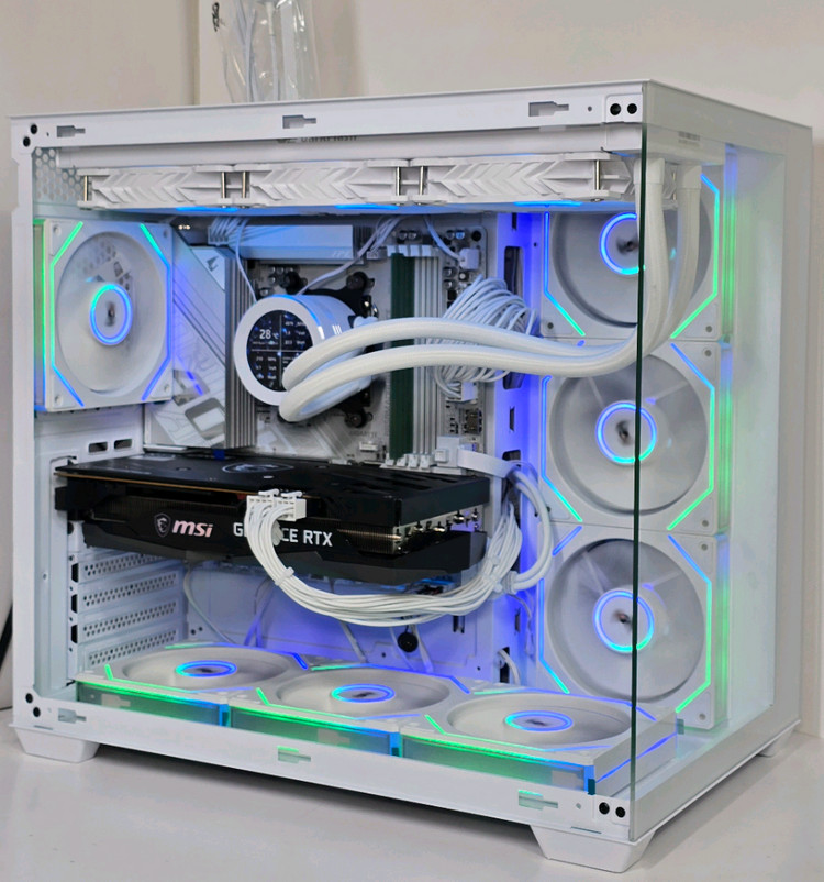 (새제품 반본체 화이트)9800X3D, B850M WIFI, 수랭쿨러, 방송게이밍컴퓨터본체--6