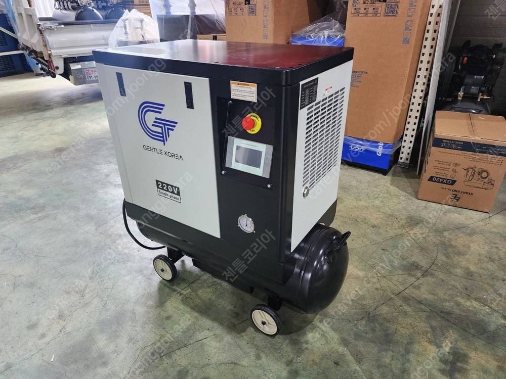 전시상품 - 단상 220v 5마력 스크류 콤프레샤--2