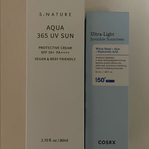 (택포/미개봉) 에스네이처 선크림 + 코스알엑스 선크림 일괄