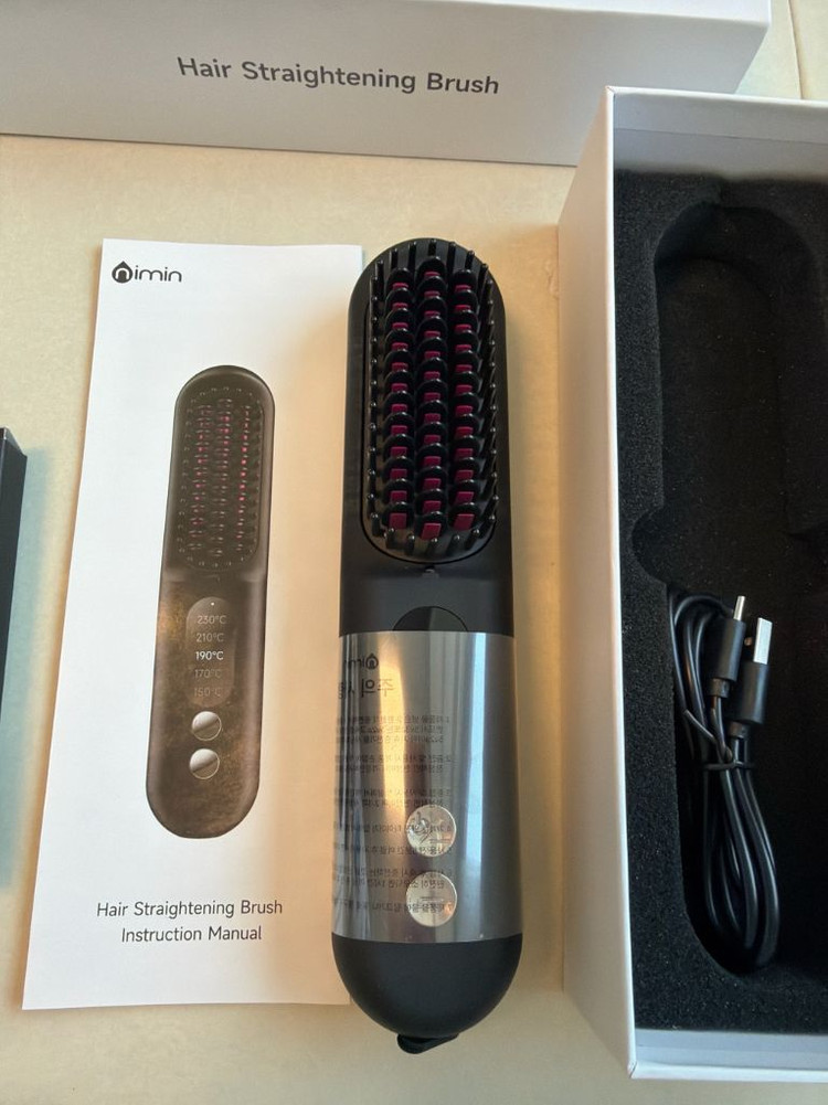 니민 nimin 무선 빗 고데기 풀박 이미지