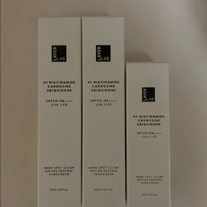 (택포/미개봉) 레이어랩 트리플 클리어 선크림 50ml 2개 + 30ml 1개