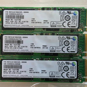 SSD 삼성 pm961 128GB/윈10,11 24년 문서/거의새것