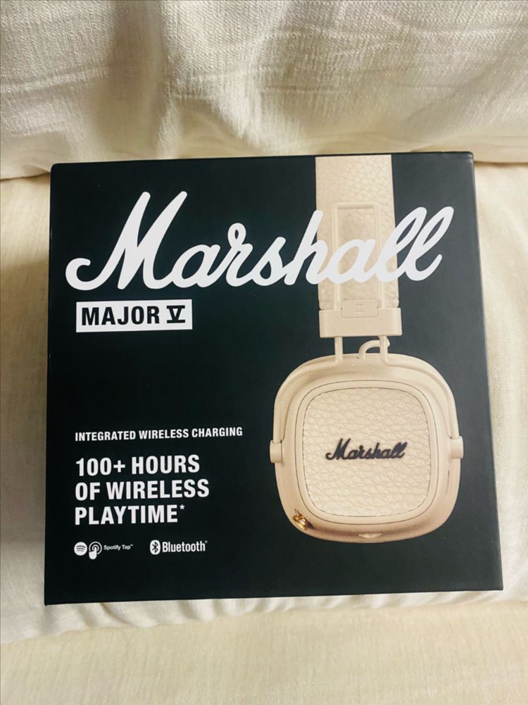 (미개봉 새상품) 마샬 메이저5 블루투스 헤드폰 크림색 정품--7