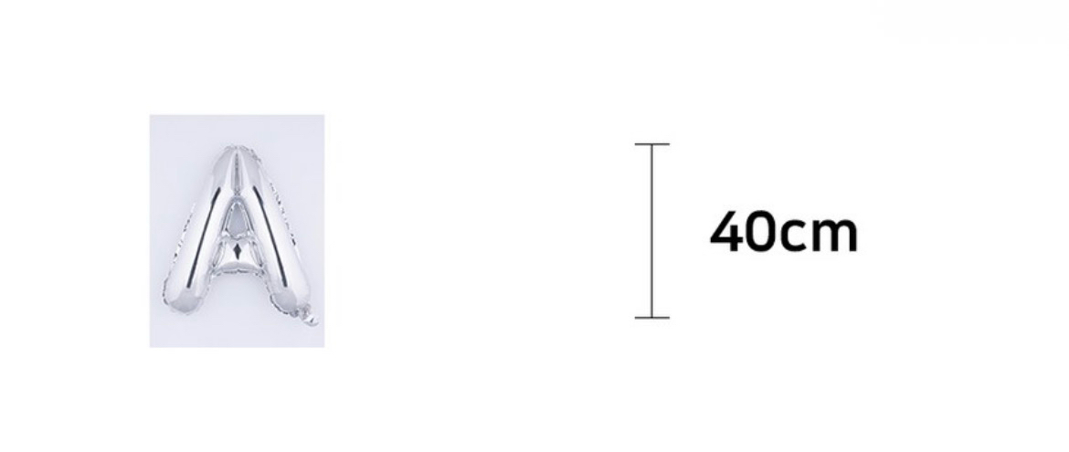 [새상품] 아트포유 알파벳풍선 이니셜 글자 이벤트 축하 은박 생일 파티 풍선 40cm, 화이트 골드 A~Z--3