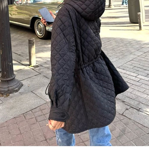 러브모모 퀼팅후드자켓 블랙