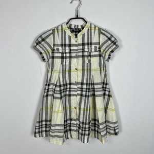 빈폴/반팔 체크 원피스 셔츠형 아동130/라덴 이미지
