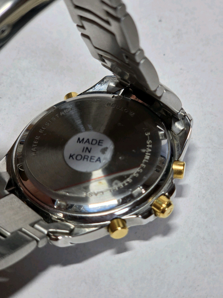 브로바 알람 기능 콤비 손목시계 (새제품급)--6