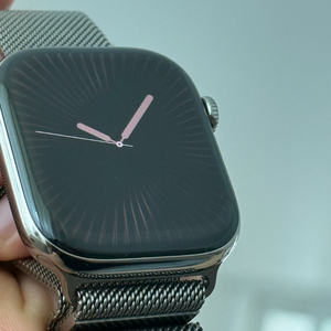 애플워치11 46mm 내추럴티타늄 애케플 링블