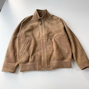 로로 피아나 스웨이드 키쿠 짚업 봄버 자켓 이미지