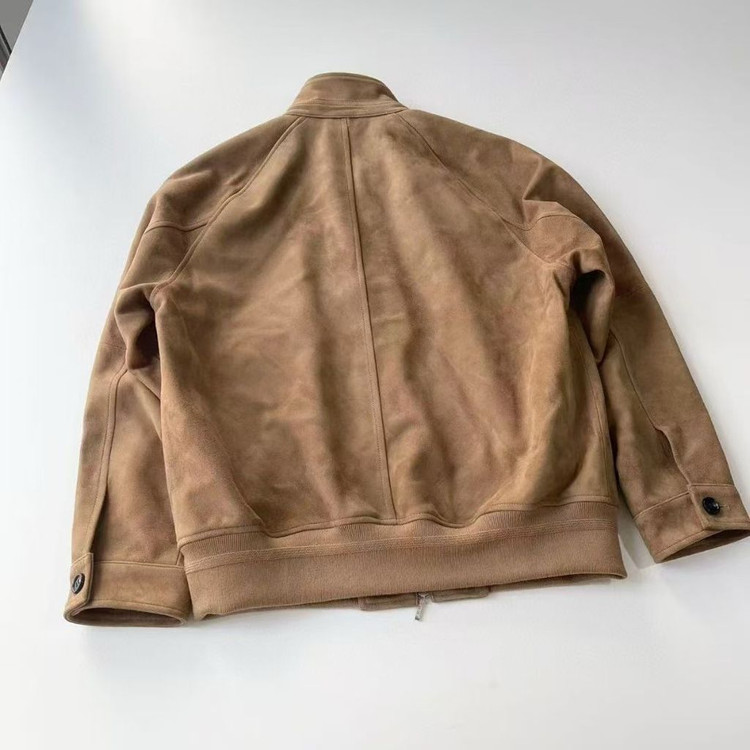 로로 피아나 스웨이드 키쿠 짚업 봄버 자켓 이미지